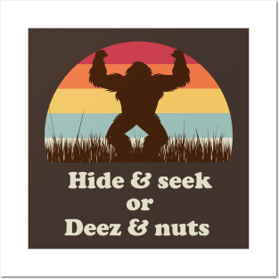 hide and seek or deez and nuts saying Posters and Art